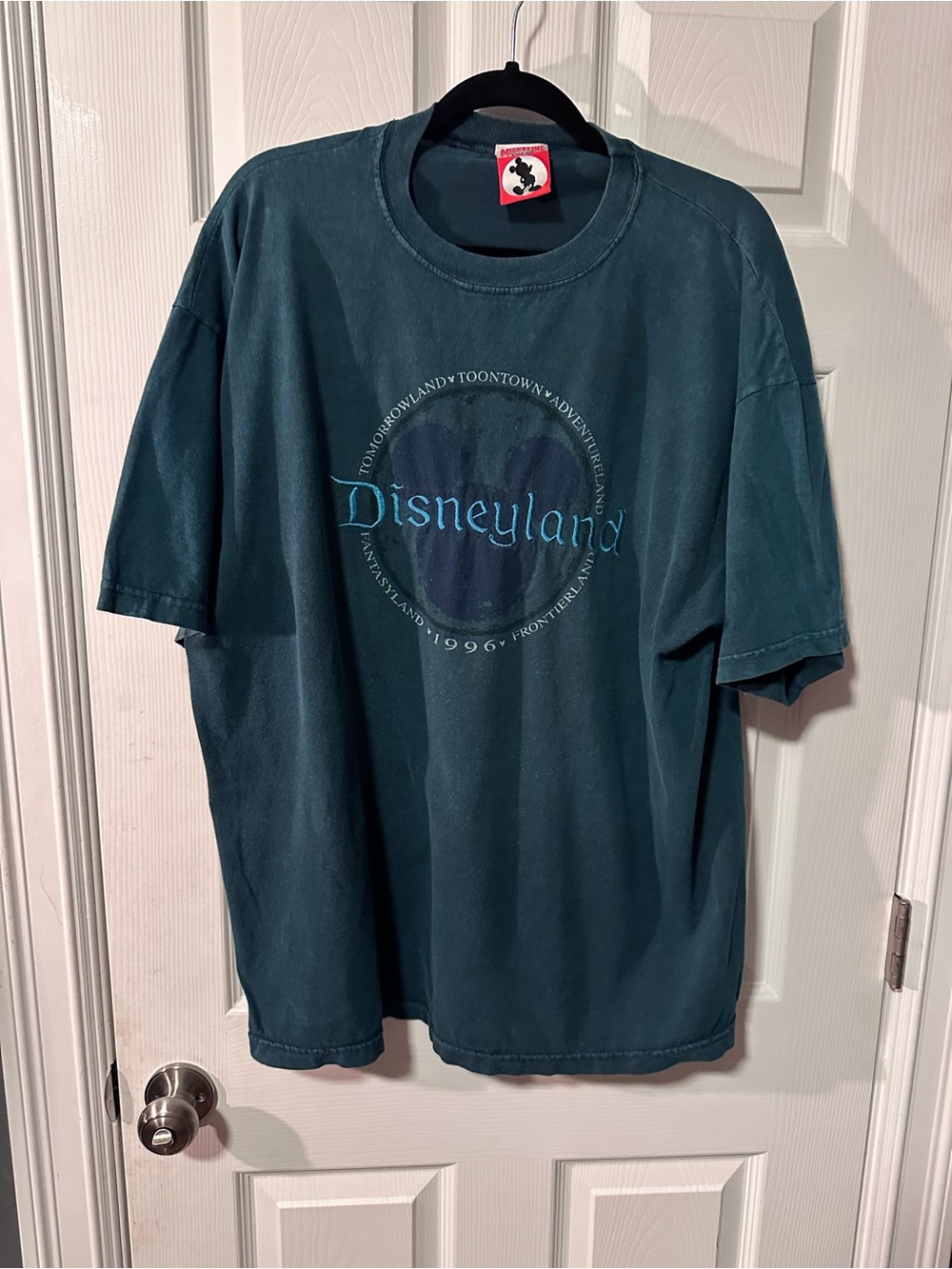 Disney Teal Disneyland 1996 Graphic Short Sleeve Tee